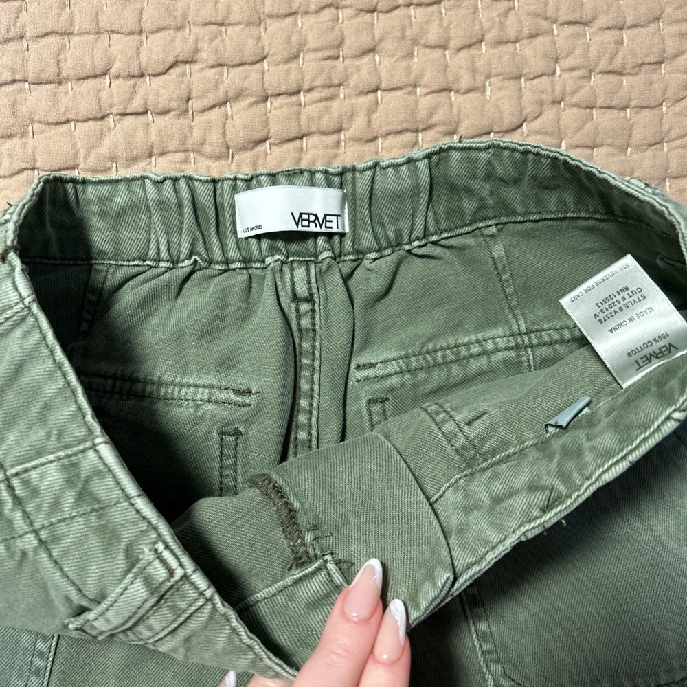 VERVET By FLYING MONKEY Barrel Style Sage Green Joggers - Picture 3 of 9